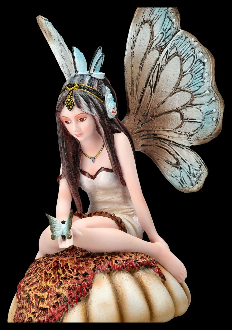 Elfen Figur - Schmetterlings-Fee Auf Pilz – Bild 7