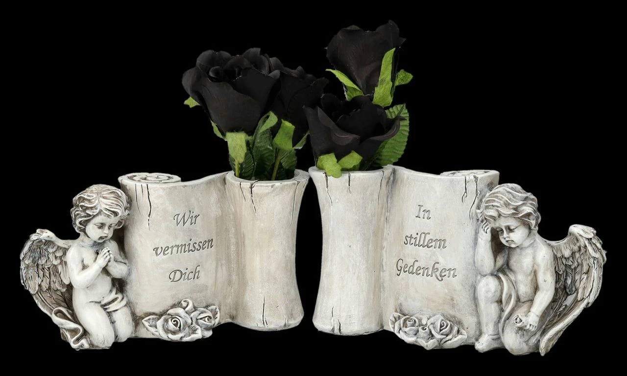 Grabengel Figuren Set Mit Vase
