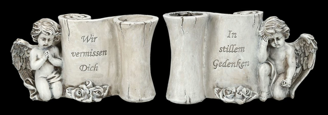 Grabengel Figuren Set Mit Vase – Bild 2