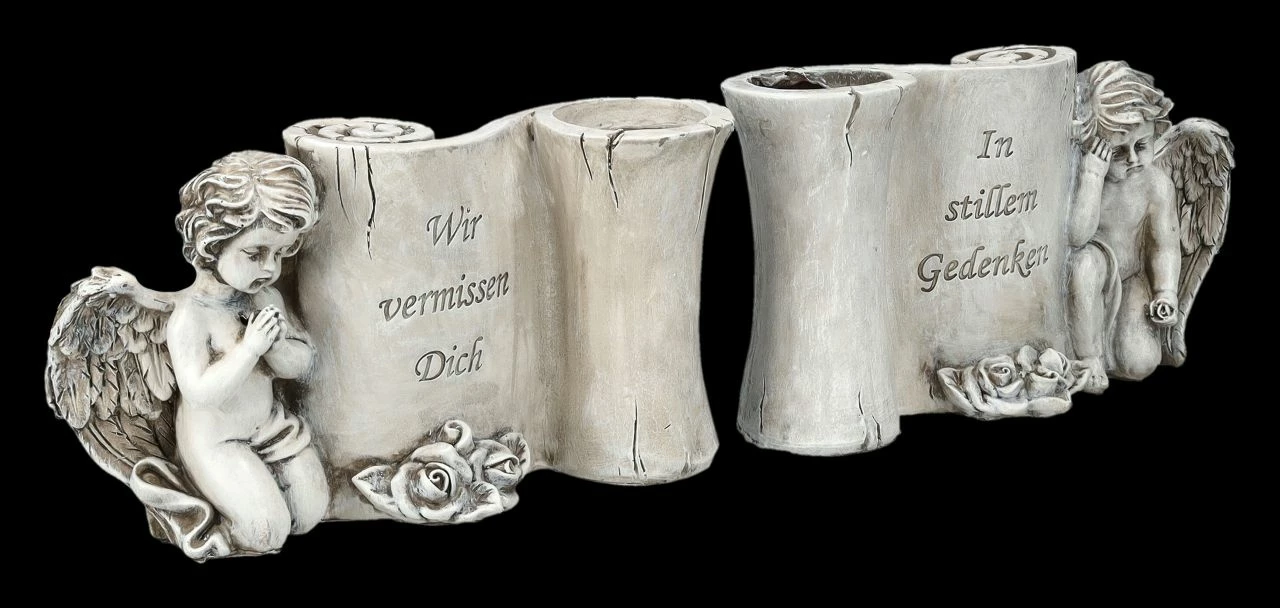 Grabengel Figuren Set Mit Vase – Bild 3