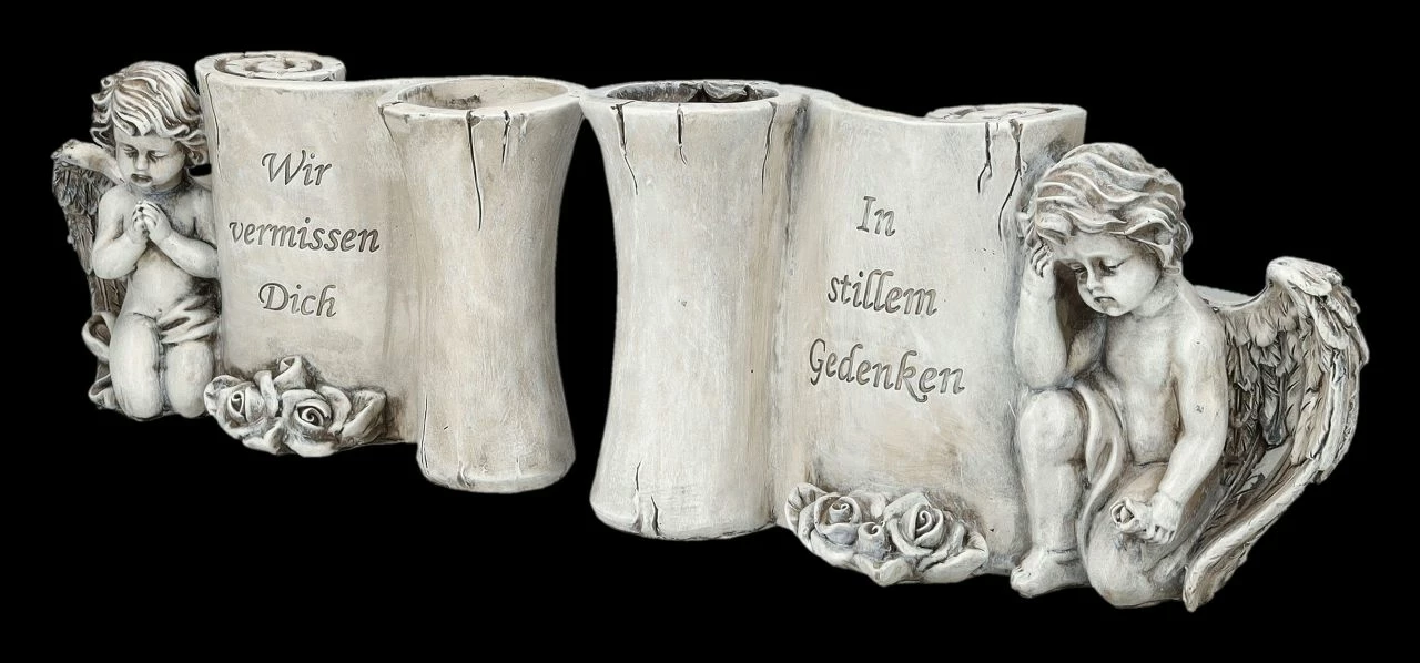 Grabengel Figuren Set Mit Vase – Bild 5