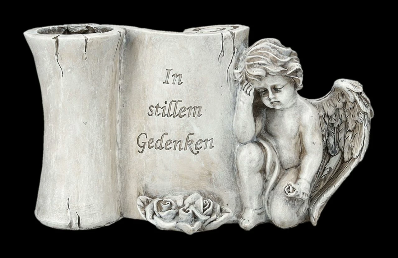 Grabengel Figuren Set Mit Vase – Bild 7