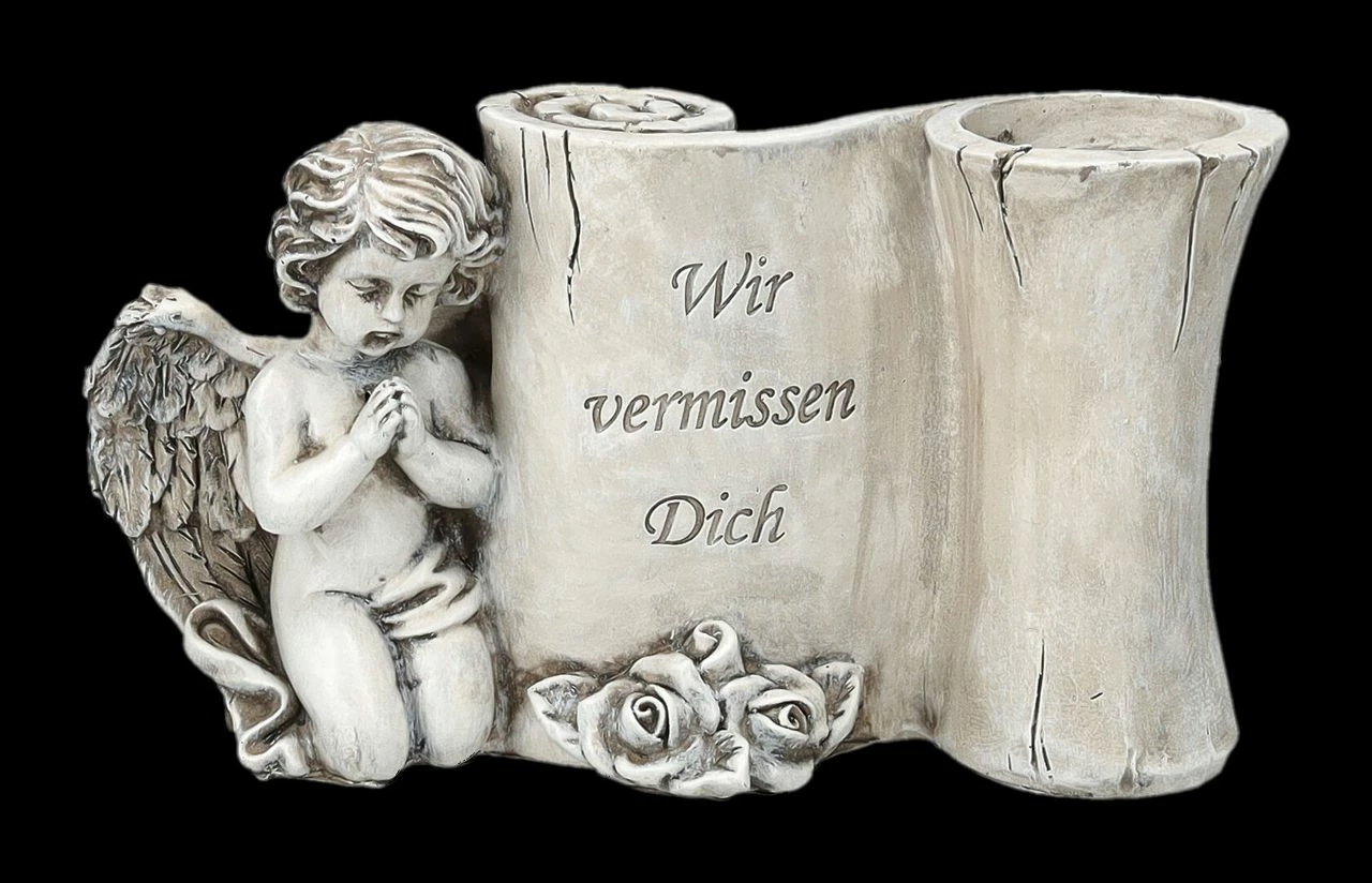 Grabengel Figuren Set Mit Vase – Bild 6