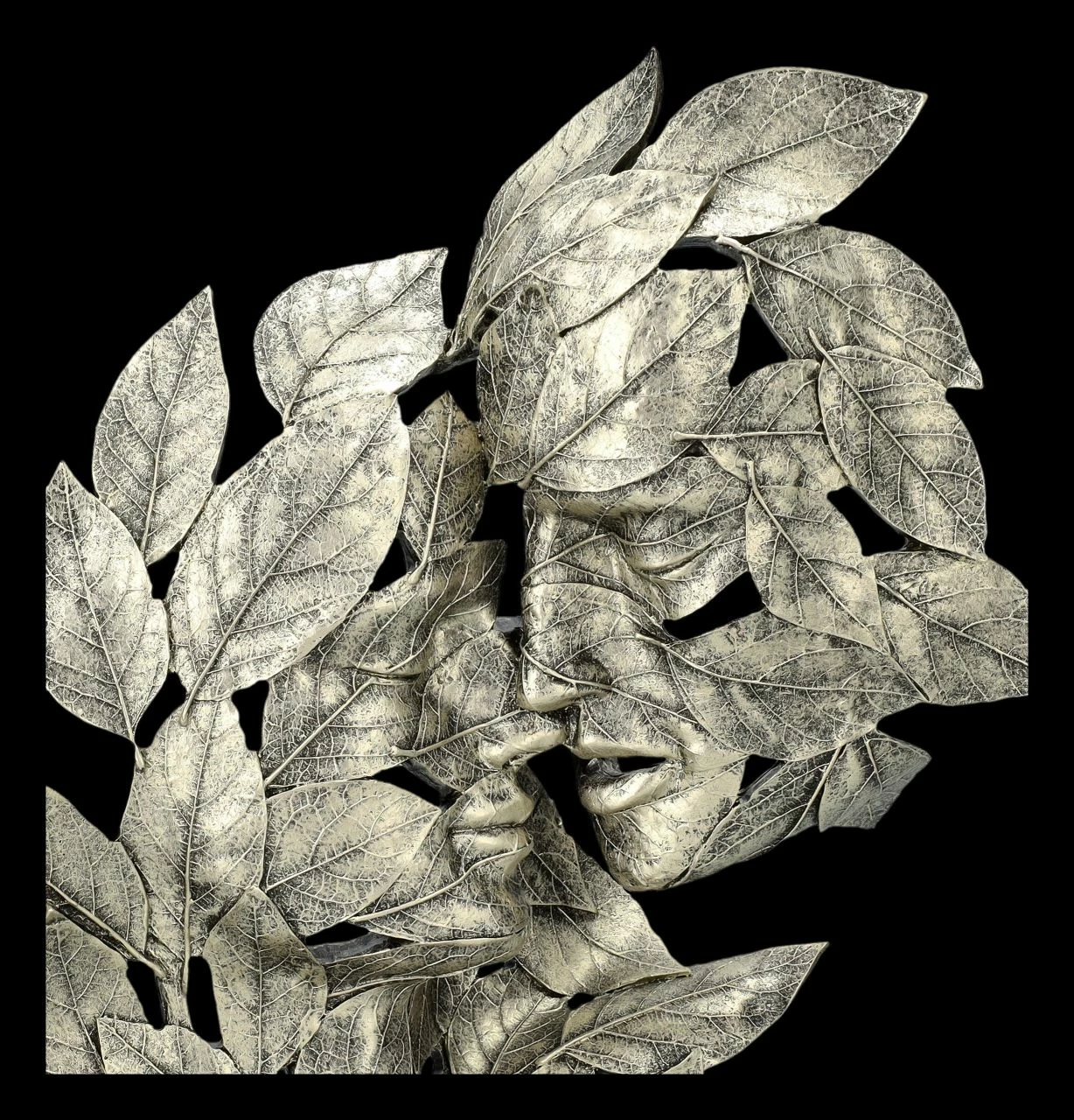 Skulptur Aus Blättern - Natürliche Emotion - Kuss – Bild 7