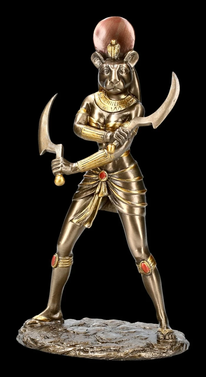 Sachmet Figur - Ägyptische Göttin - Bronziert – Bild 2
