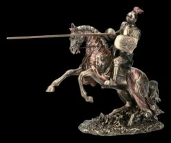 Deutscher Ritter Auf Pferd Mit Lanze - Links