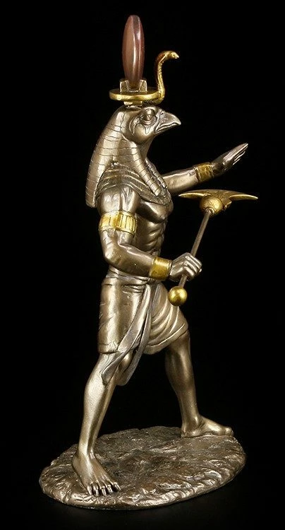 Ra Figur - Ägyptischer Sonnengott - Bronziert – Bild 9