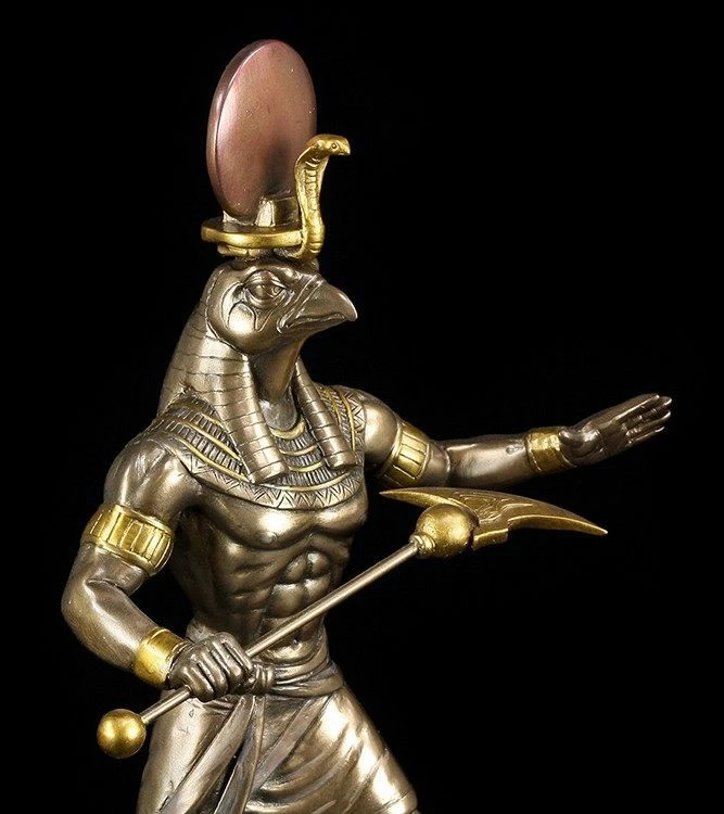 Ra Figur - Ägyptischer Sonnengott - Bronziert – Bild 10