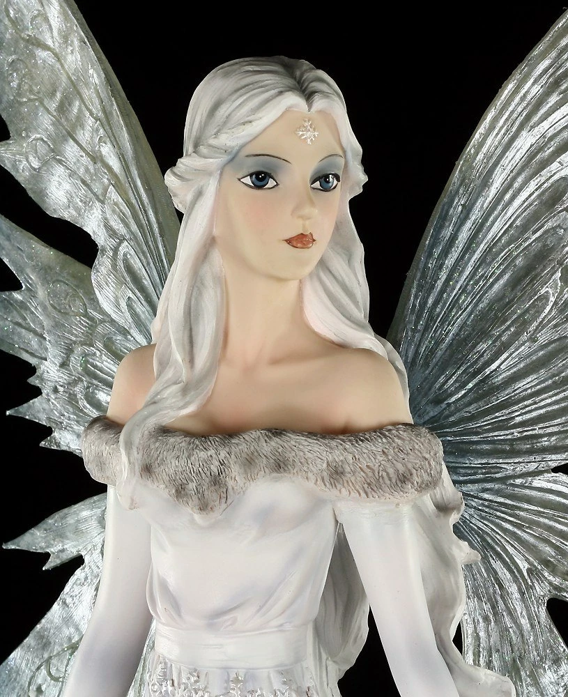 Elfen Figur - Niamh Die Eisprinzessin Mit Zwei Wölfen - Groß – Bild 9