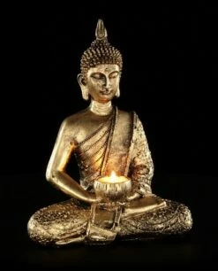 Teelichthalter - Sitzender Thai Buddha