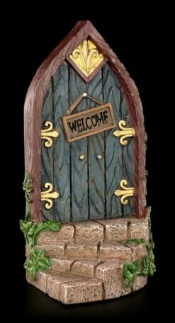 Türschild - Holztor Mit Runder Treppe