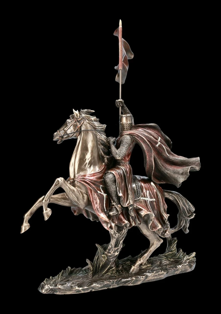 Ritter Figur - Templer Reiter Mit Flagge – Bild 3