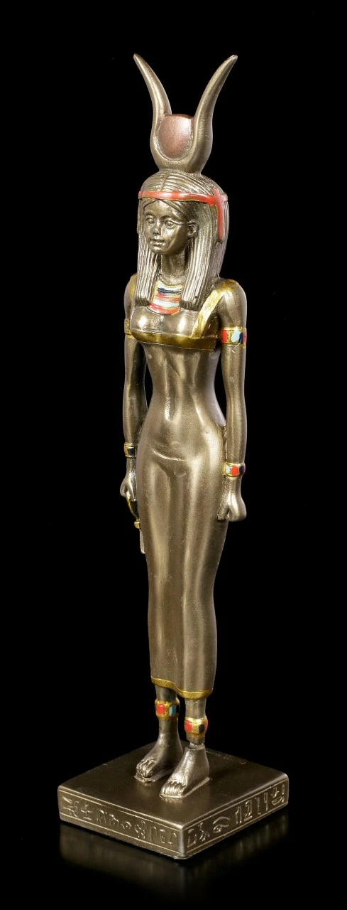 Ägyptische Figur - Totengöttin Isis - Bronziert – Bild 3