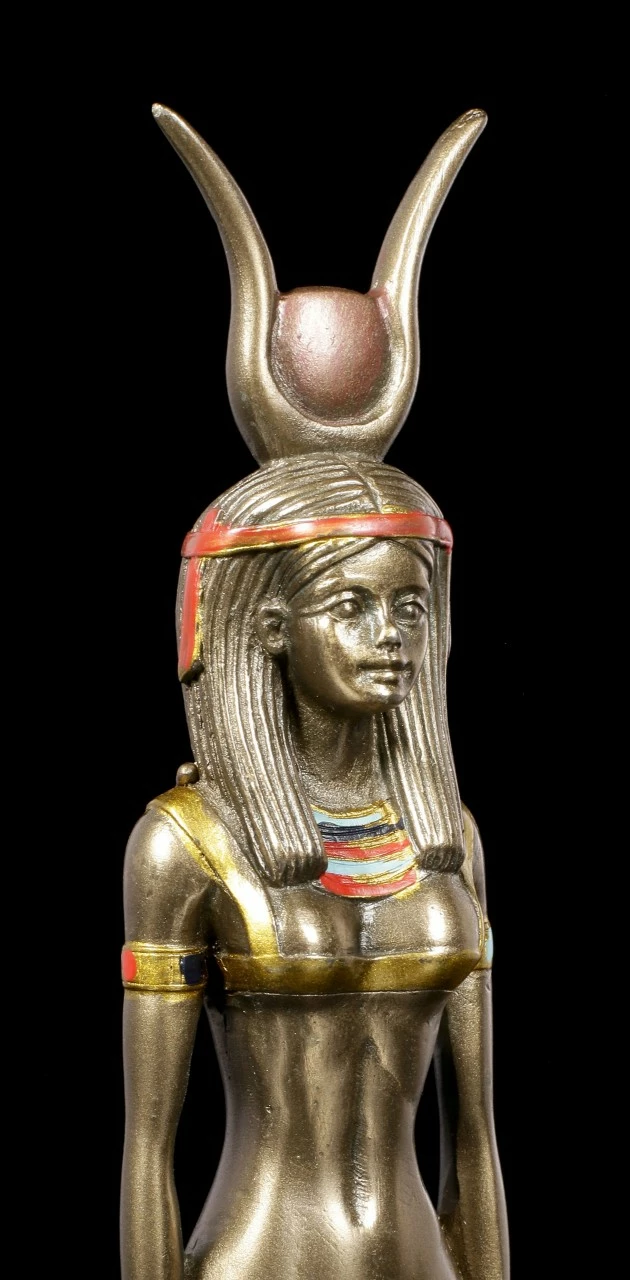 Ägyptische Figur - Totengöttin Isis - Bronziert – Bild 6