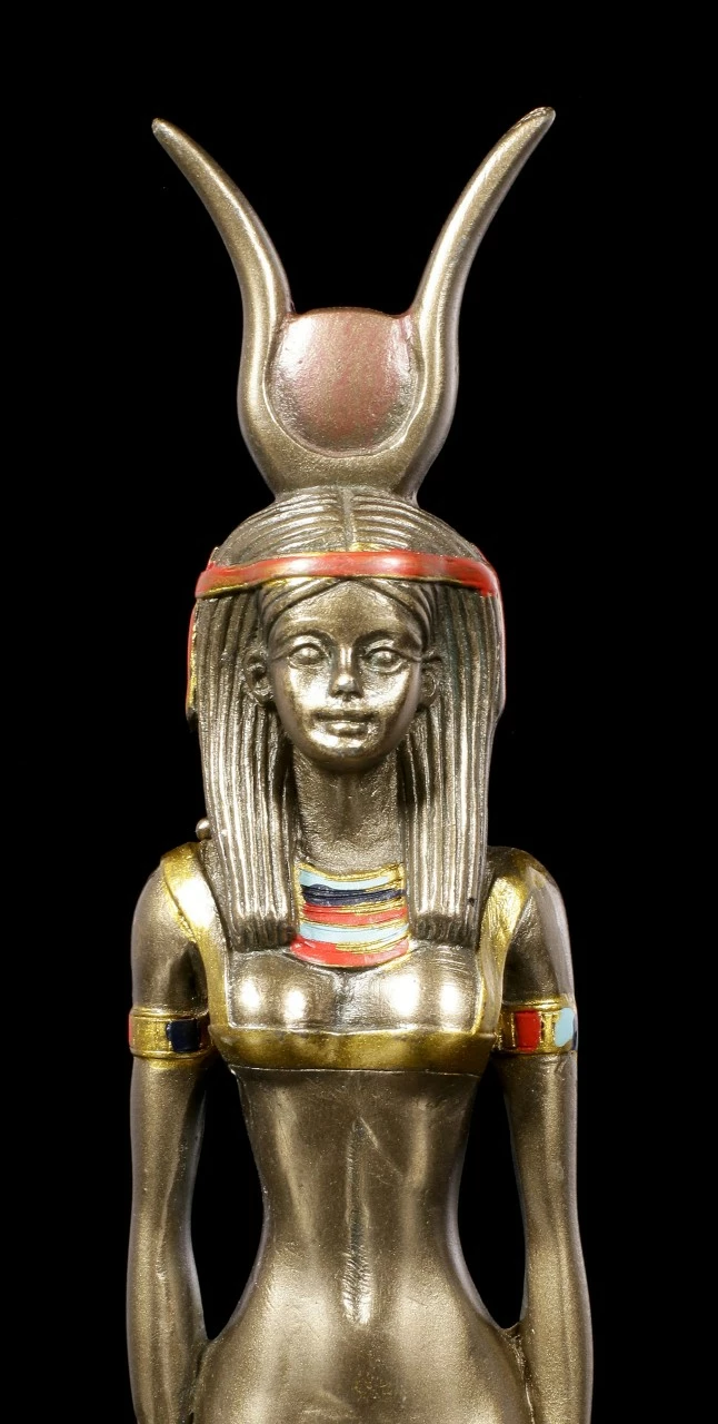 Ägyptische Figur - Totengöttin Isis - Bronziert – Bild 7
