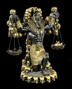 Anubis Figur Mit Herz Und Feder Groß