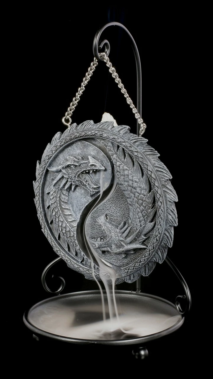 Backflow Räucherkegelhalter - Drache Yin Yang – Bild 3
