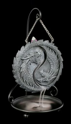 Backflow Räucherkegelhalter - Drache Yin Yang