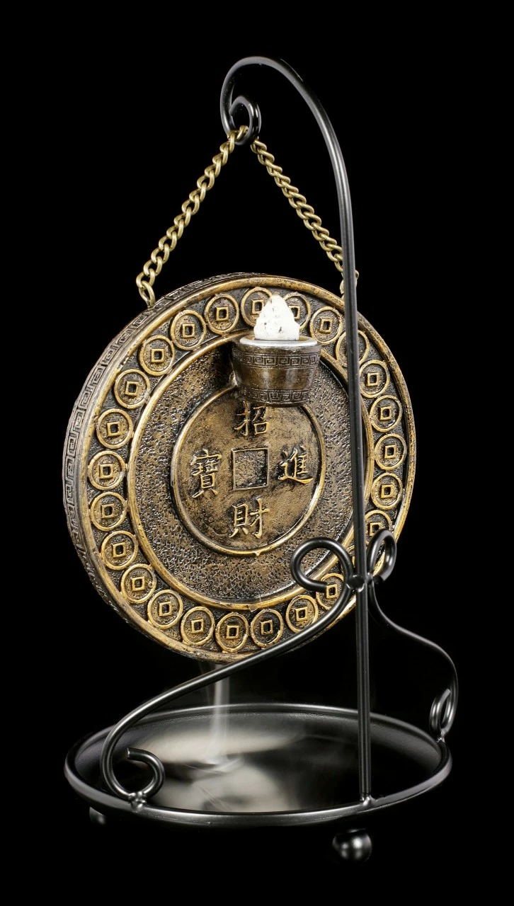 Backflow Räucherkegelhalter - Goldener Buddha – Bild 4