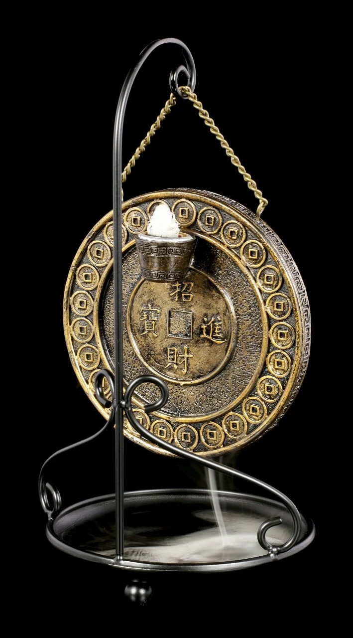 Backflow Räucherkegelhalter - Goldener Buddha – Bild 5