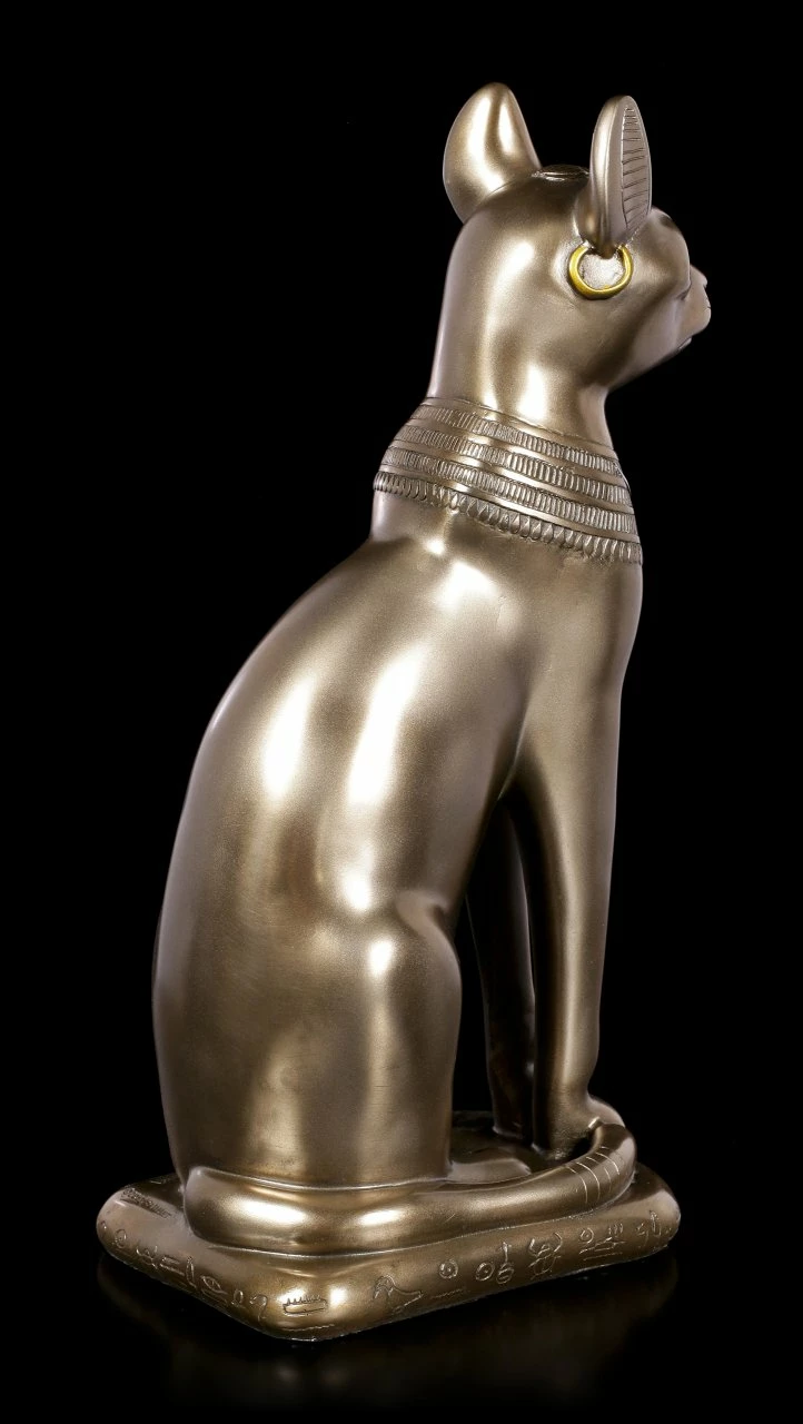 Bastet Figur - Göttin Der Fruchtbarkeit - Bronziert – Bild 5