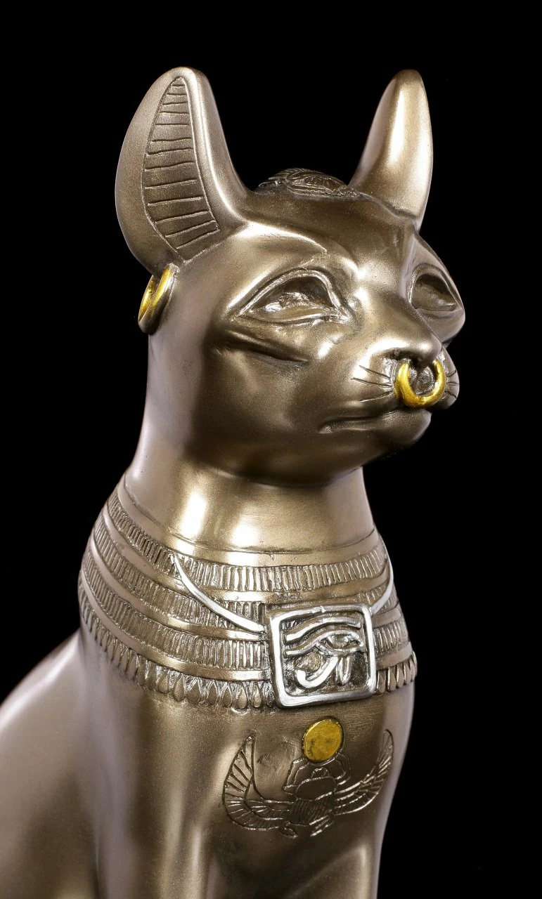 Bastet Figur - Göttin Der Fruchtbarkeit - Bronziert – Bild 6