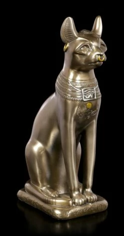 Bastet Figur - Göttin Der Fruchtbarkeit - Bronziert