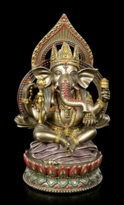 Buddha Figur - Ganesha Auf Lotus Thron