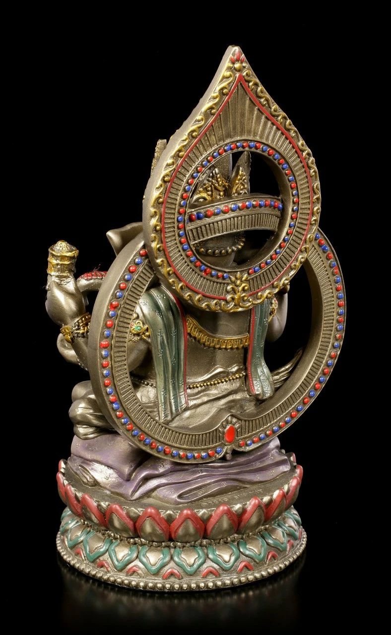 Buddha Figur - Ganesha Auf Lotus Thron – Bild 4
