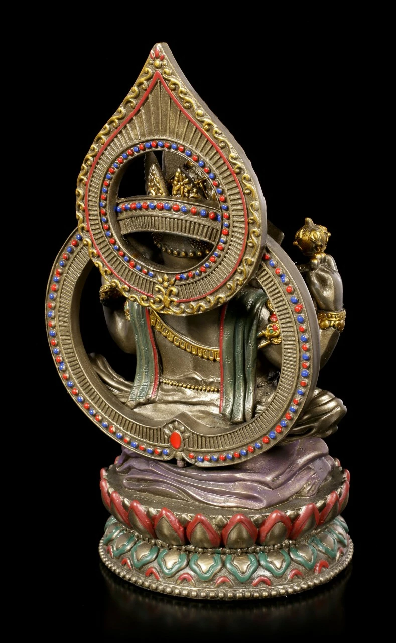Buddha Figur - Ganesha Auf Lotus Thron – Bild 5