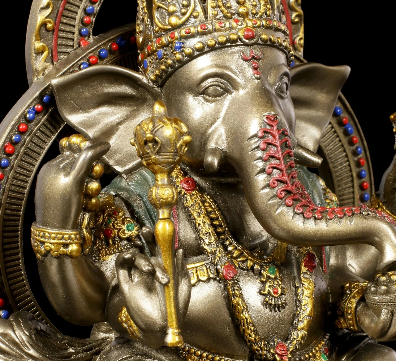 Buddha Figur - Ganesha Auf Lotus Thron – Bild 6