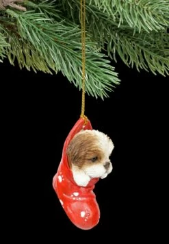 Christbaumschmuck Hund - Shih Tzu Im Strumpf