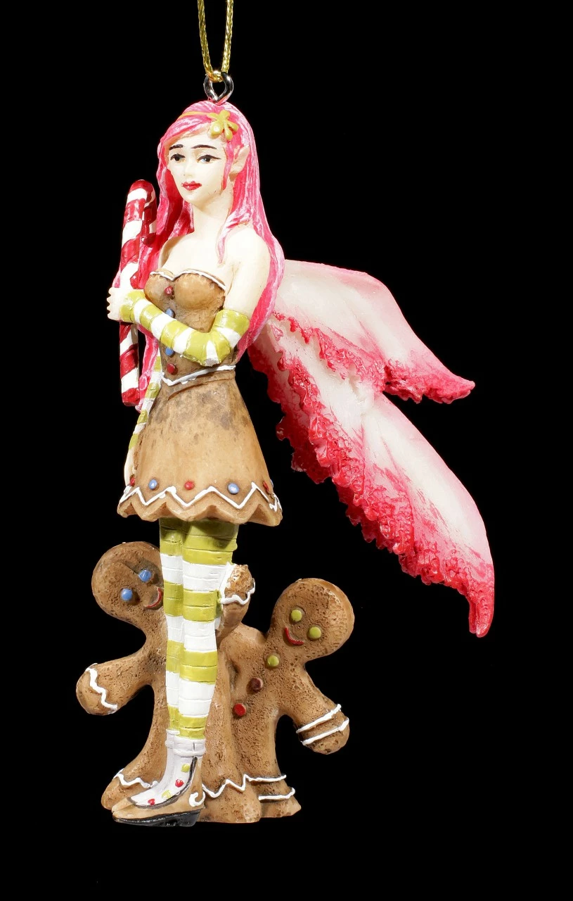 Christbaum-Schmuck - Rote Elfe Mit Zwei Lebkuchen – Bild 2