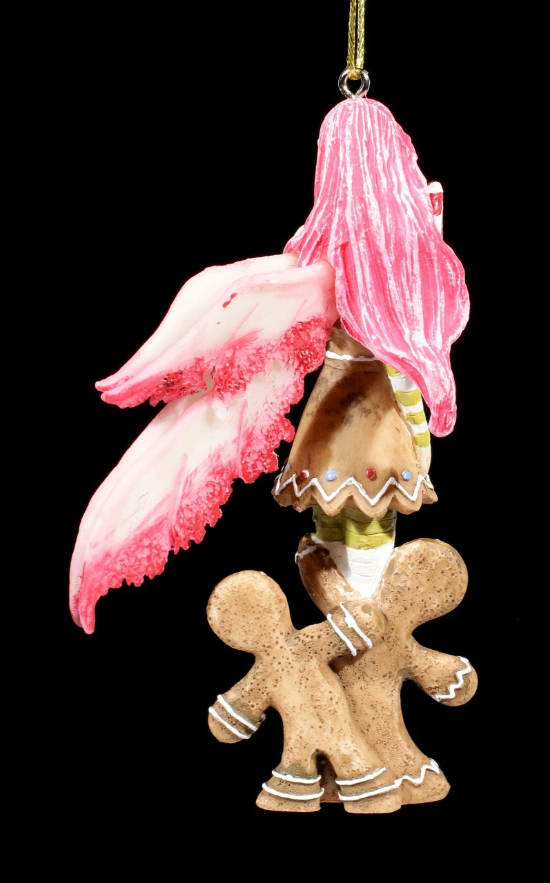 Christbaum-Schmuck - Rote Elfe Mit Zwei Lebkuchen – Bild 4