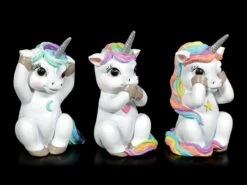 NEMESIS NOW Drei Weise Einhörner Figuren - Nichts Böses