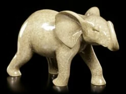 Elefanten Figur - Laufend Steinoptik