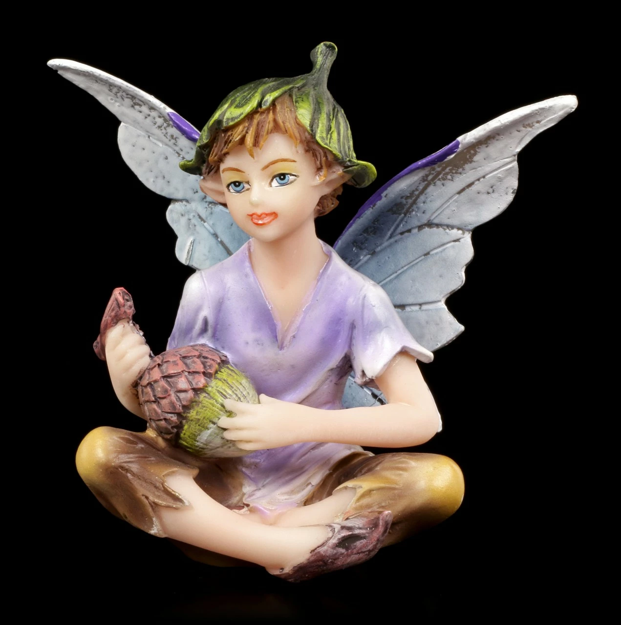 Kleine Elfen Figur - Junge Sitzend – Bild 2