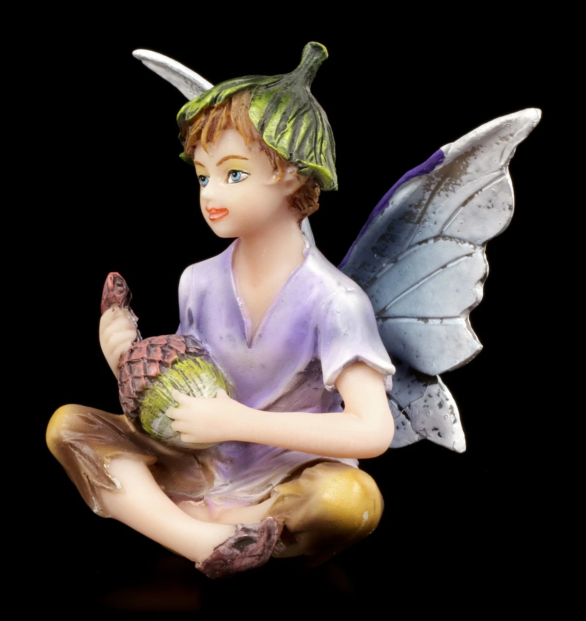 Kleine Elfen Figur - Junge Sitzend – Bild 3