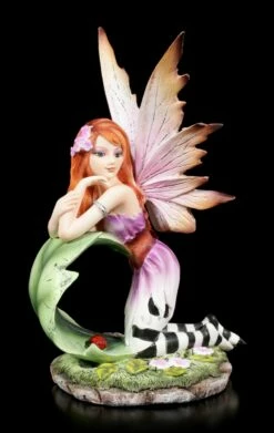 Elfen Figur - Foglia Stützt Sich Auf Blatt