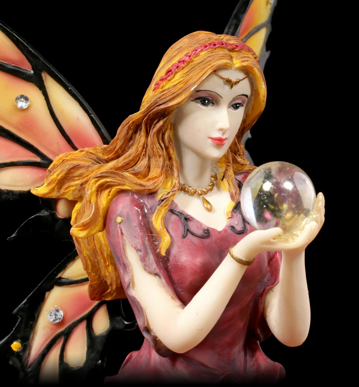 Elfen Figur - Isara Auf Rosenblüte Mit Kristallkugel – Bild 6