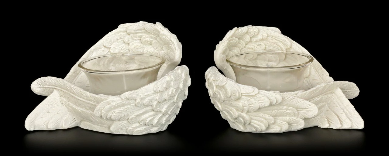 Engel Teelicht 2er Set - Engelsflügel – Bild 2