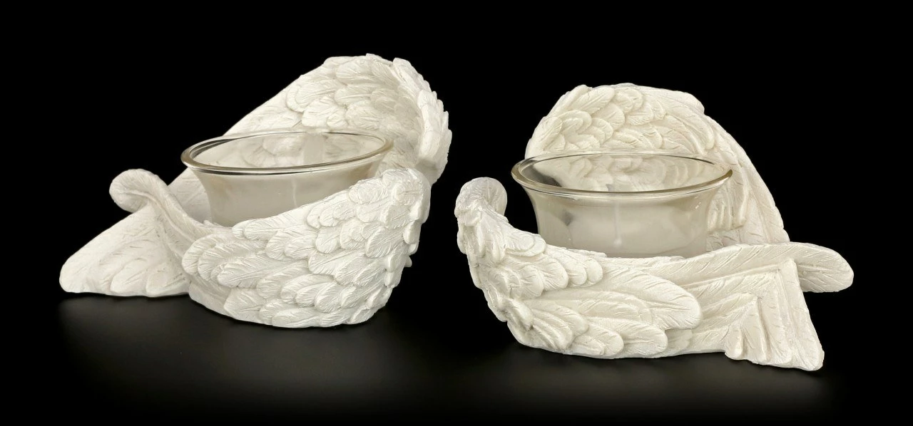 Engel Teelicht 2er Set - Engelsflügel – Bild 3