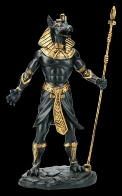 Ägyptische Krieger Figur - Anubis - Schwarz Gold