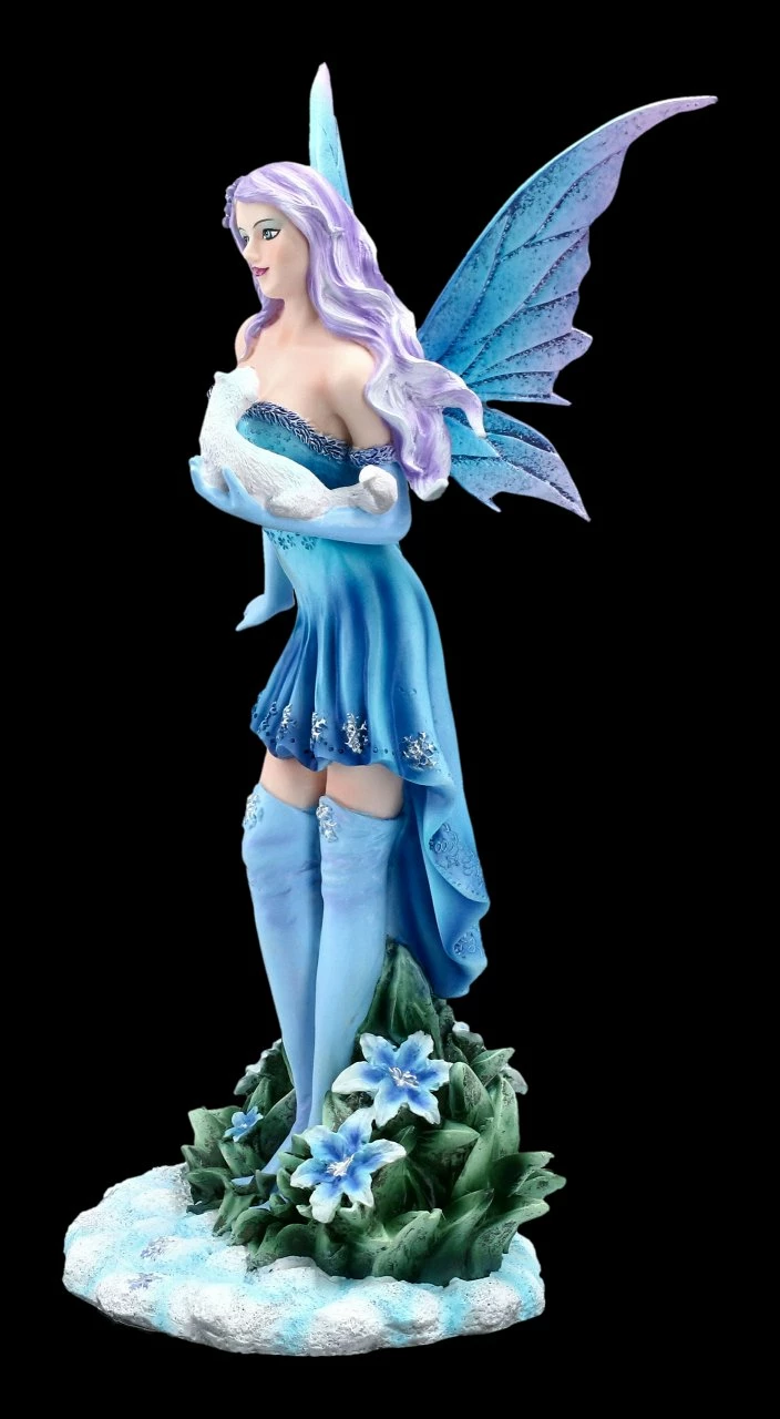 Winter Elfen Figur - Melly Mit Weißem Frettchen – Bild 3