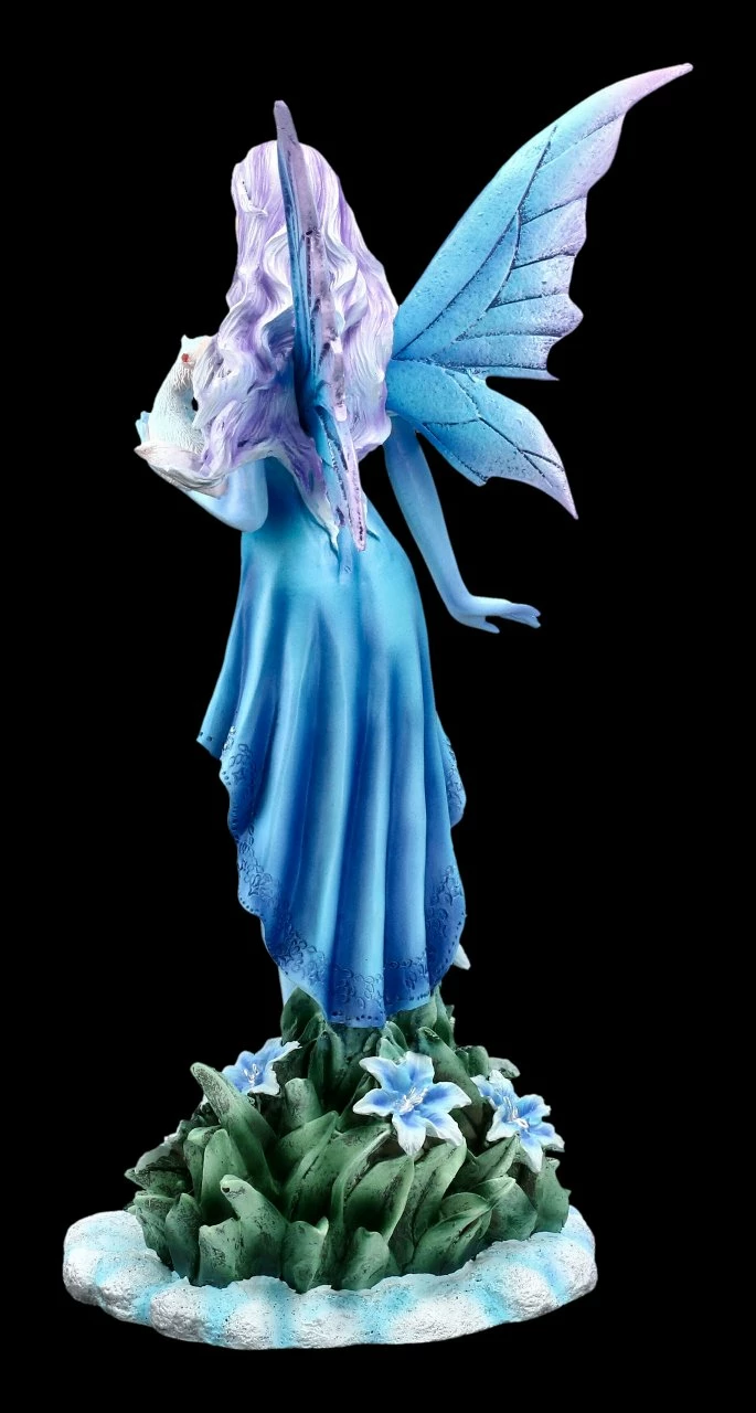 Winter Elfen Figur - Melly Mit Weißem Frettchen – Bild 4