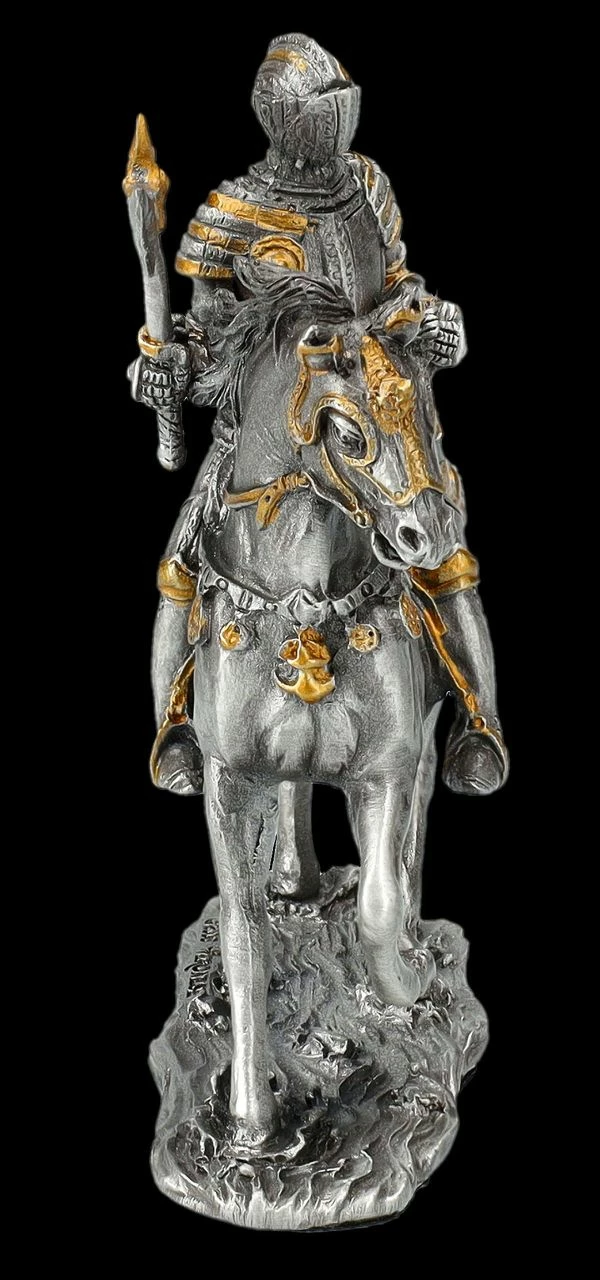 Zinn Ritter Figur Auf Pferd Mit Axt – Bild 6