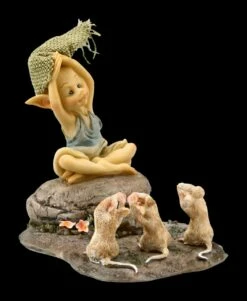 Pixie Kobold Figur - 3 Mäuse Beim Yoga