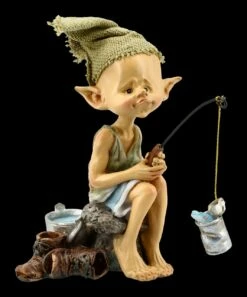 Pixie Kobold Figur - Angler Petri Heil