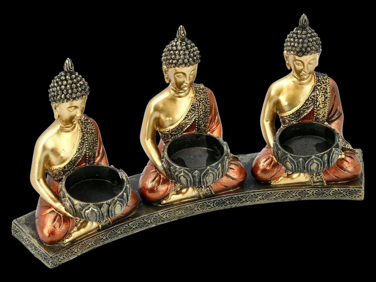 Buddha Dreifach Teelichthalter – Bild 7