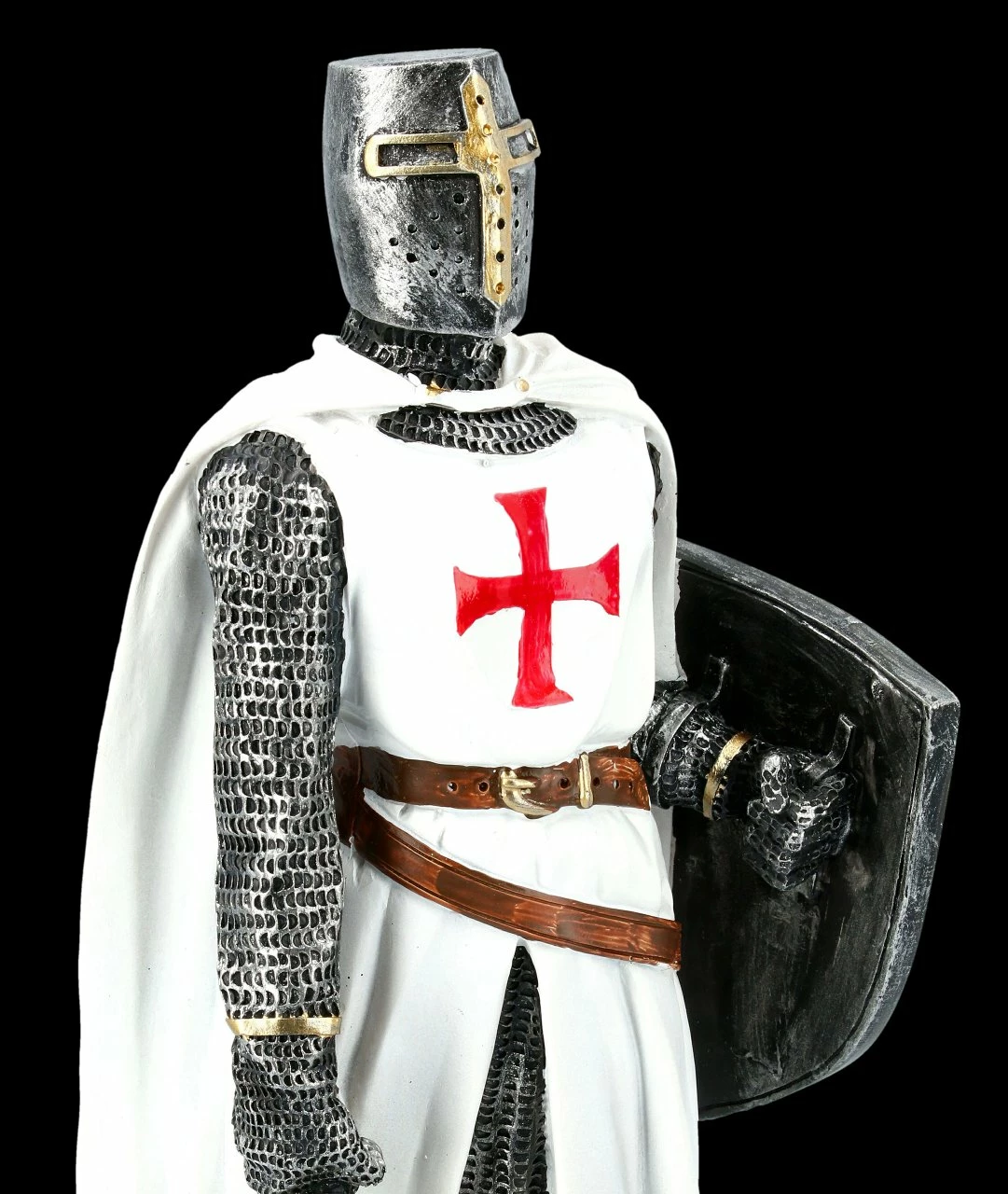 Weiße Tempelritter Figur Mit Schild Und Schwert – Bild 6